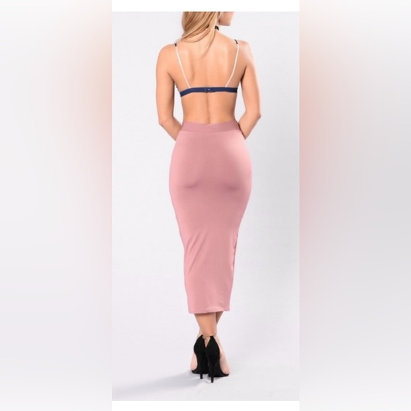 FASHION NOVA Olive Oil ll Pencil Skirt Mauve Size Small NWT - Picture 4 of 8